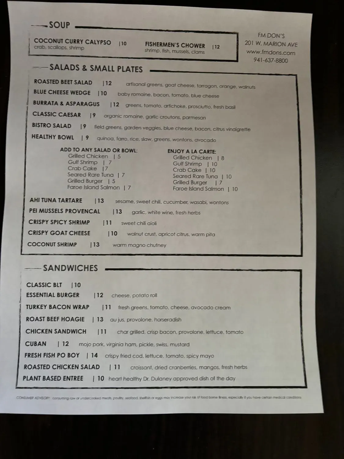 Menu 1