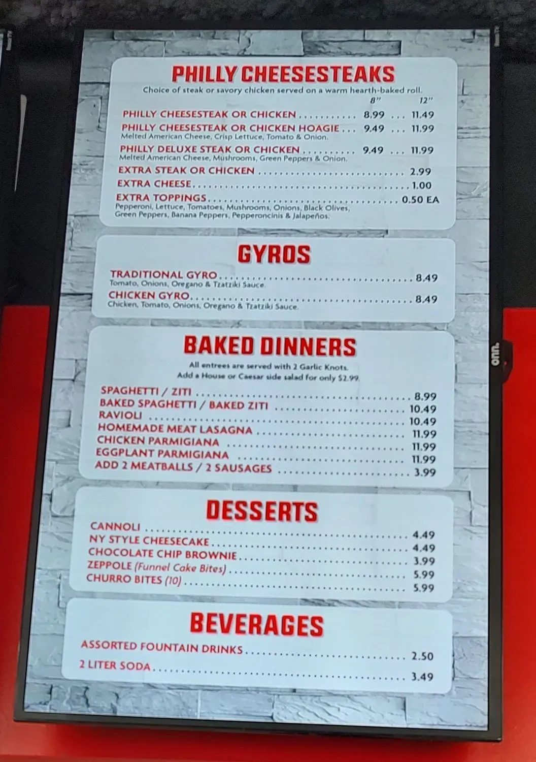 Menu 1