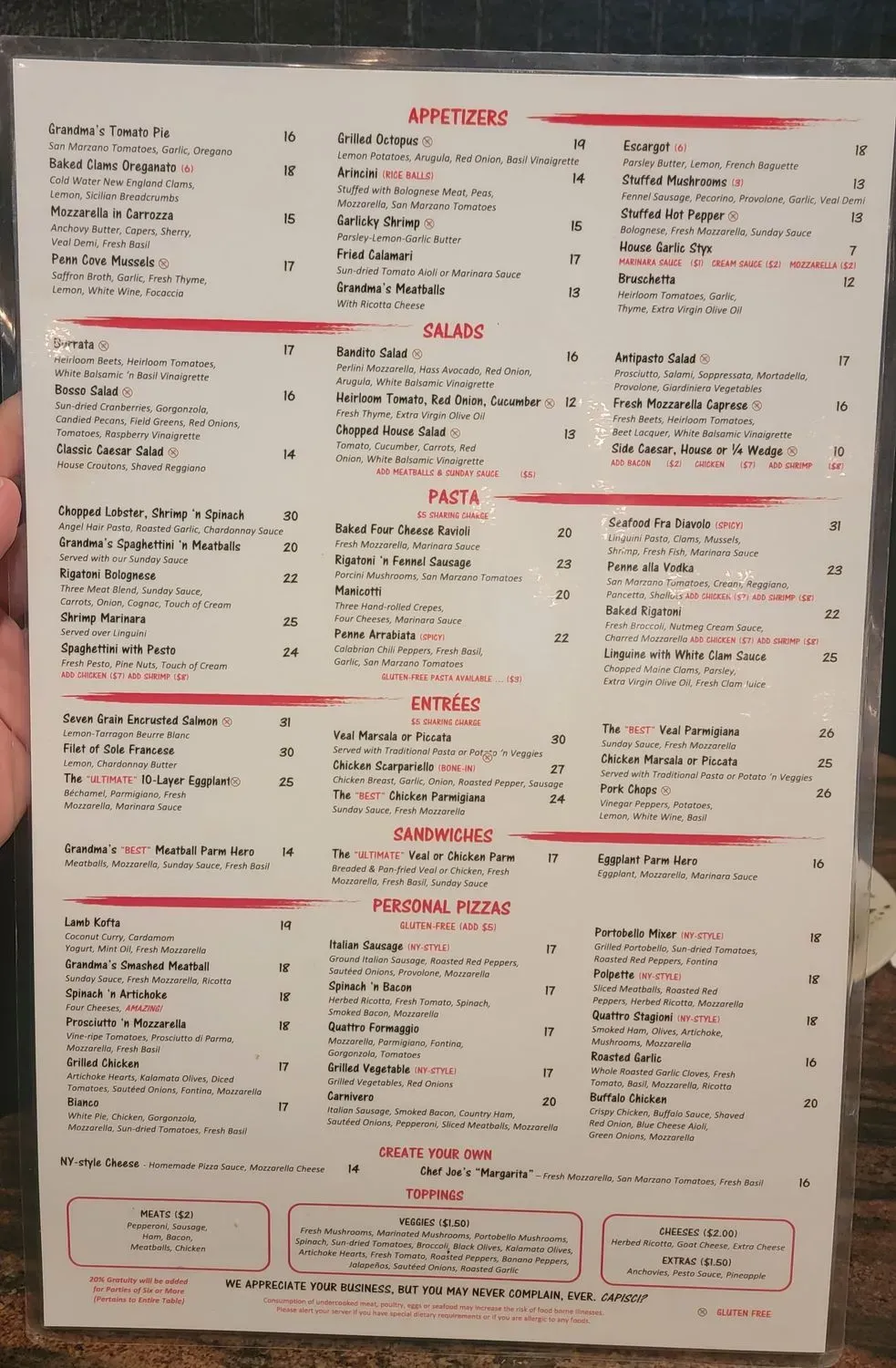 Menu 1