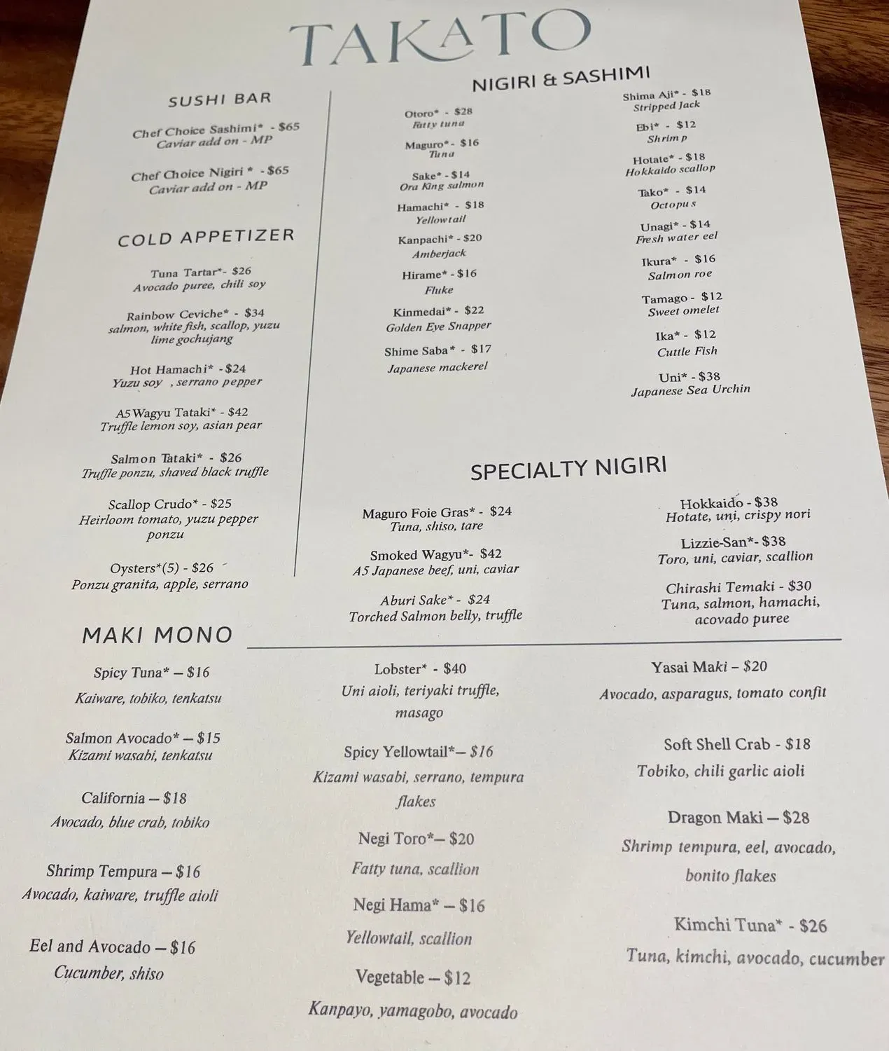 Menu 1