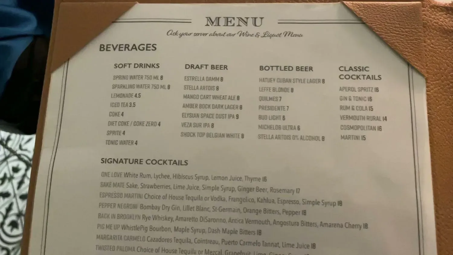 Menu 1