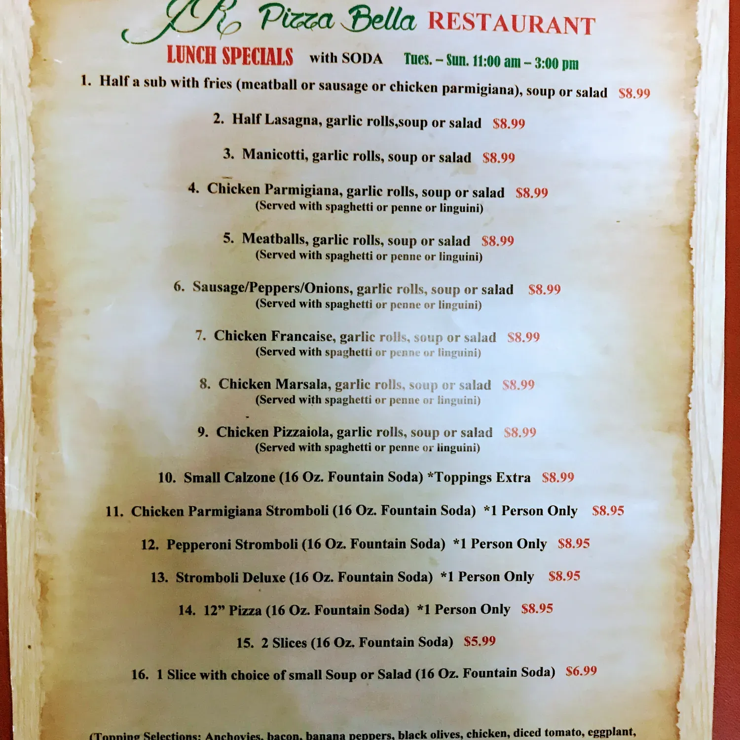 Menu 5