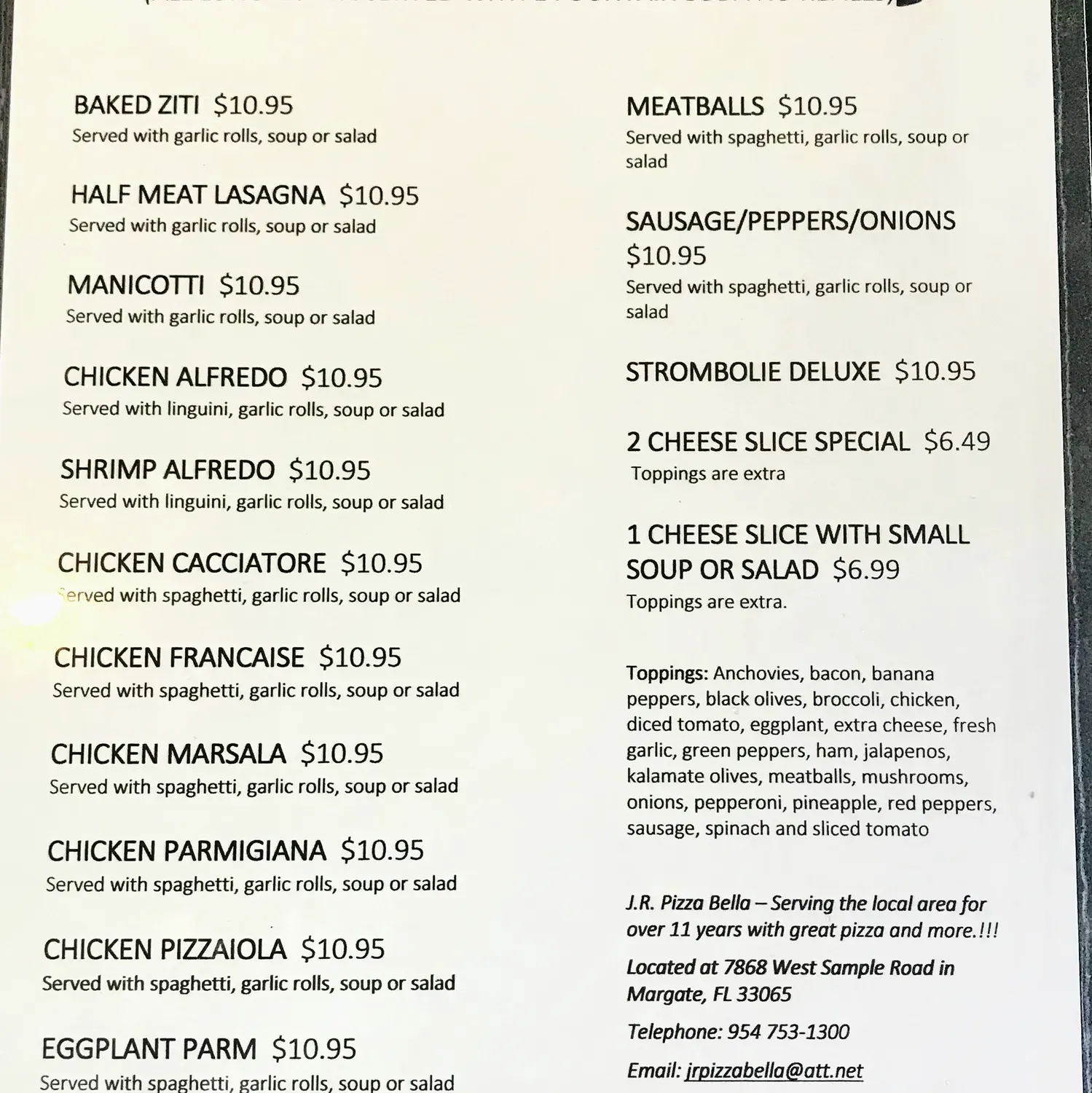 Menu 1