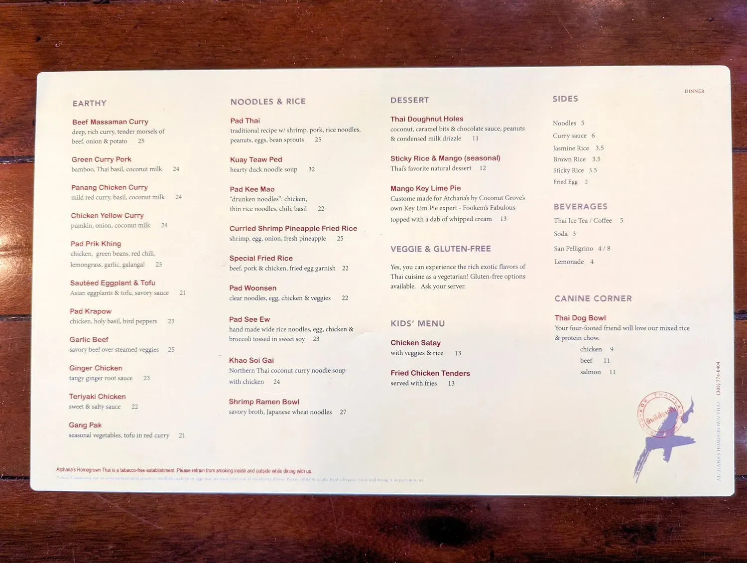 Menu 1