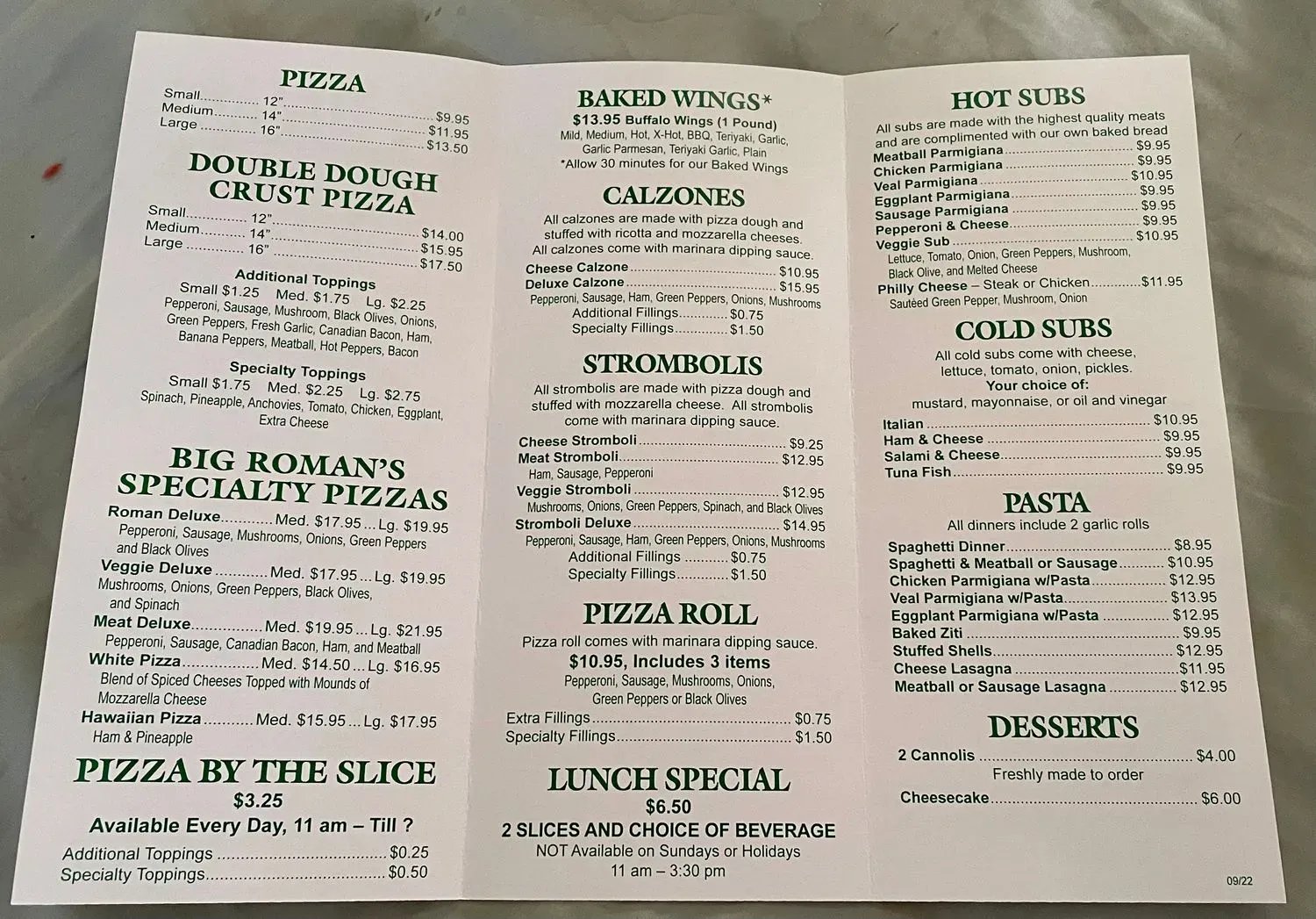 Menu 1