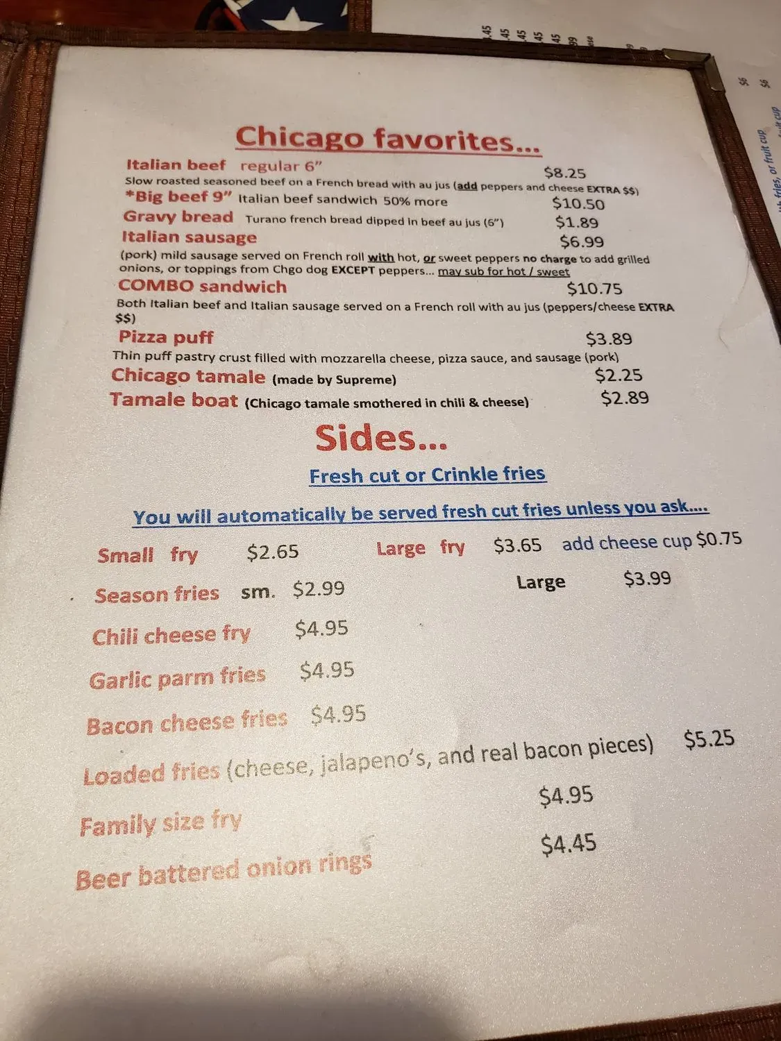 Menu 5