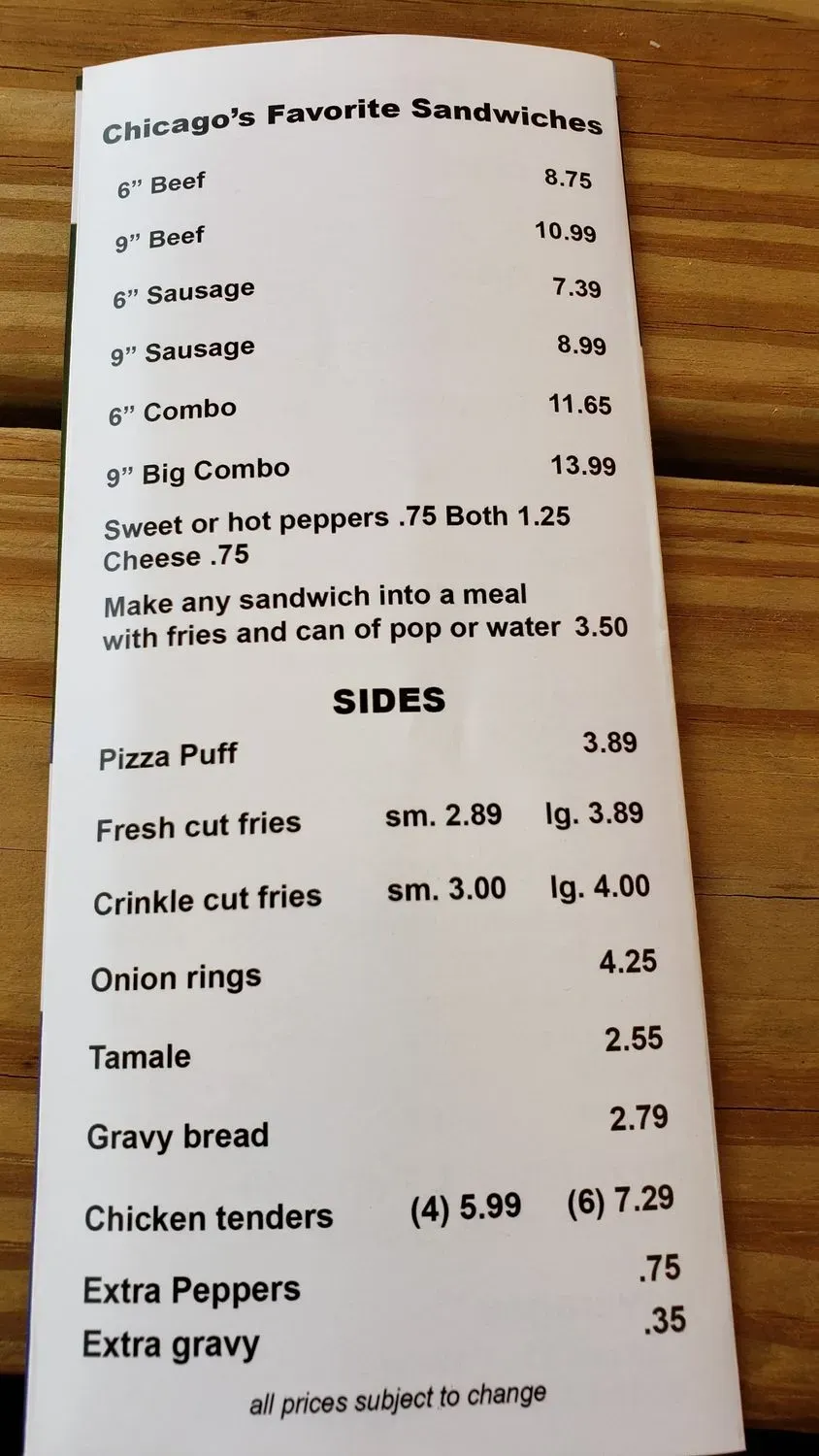 Menu 3