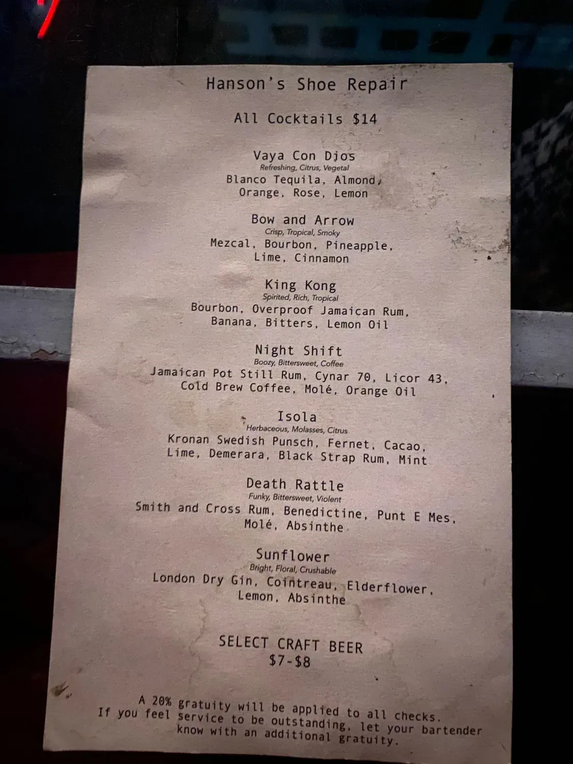 Menu 1