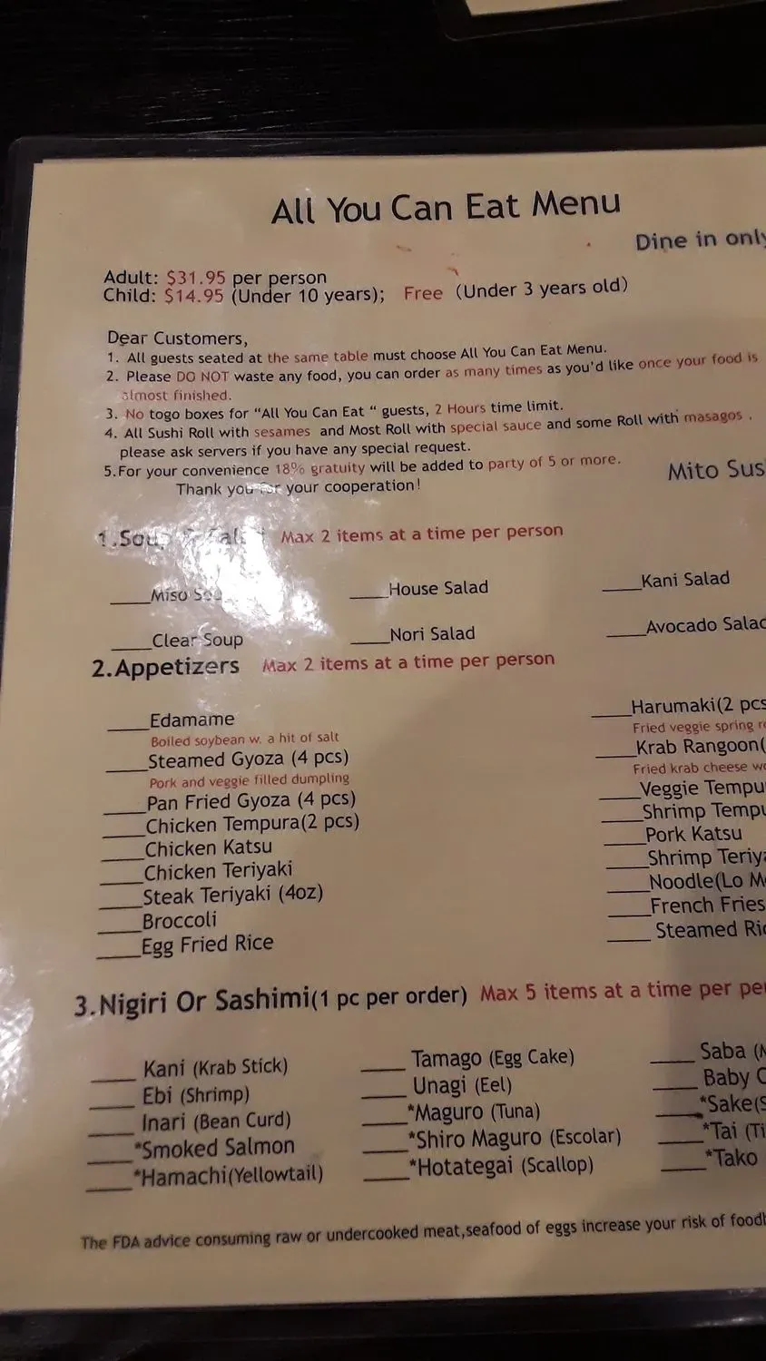 Menu 6