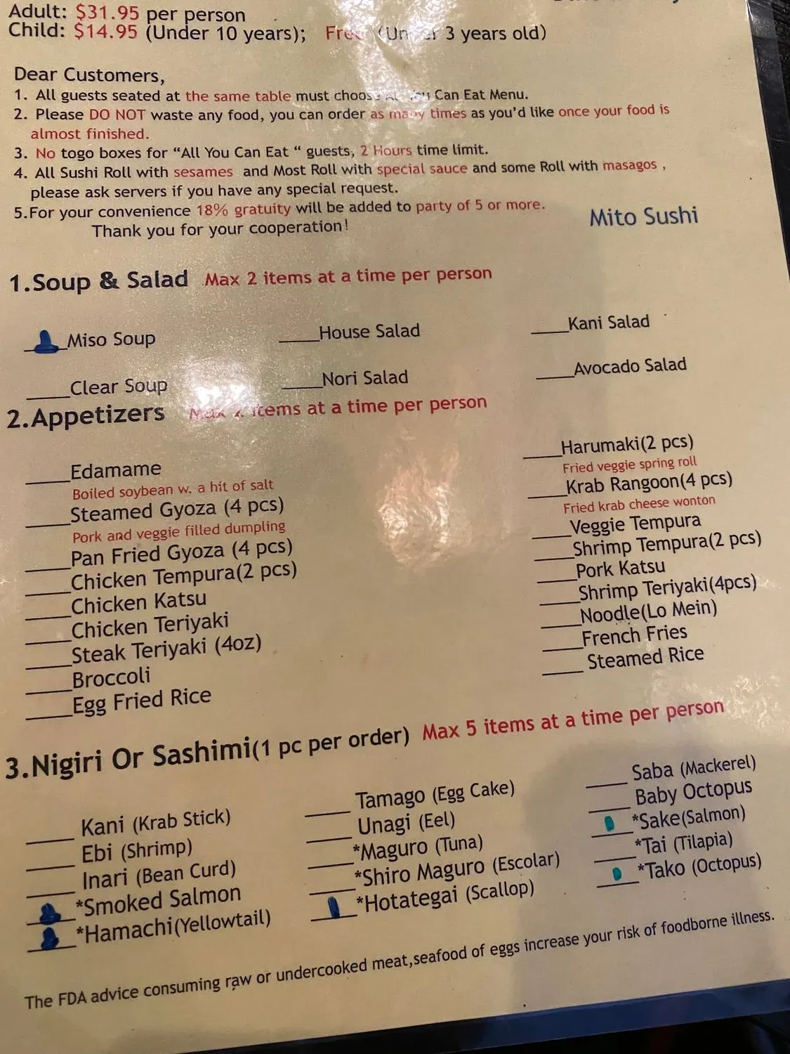 Menu 5