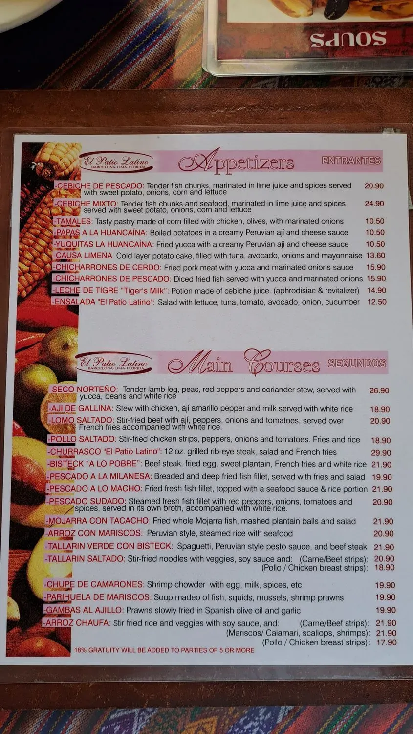 Menu 1