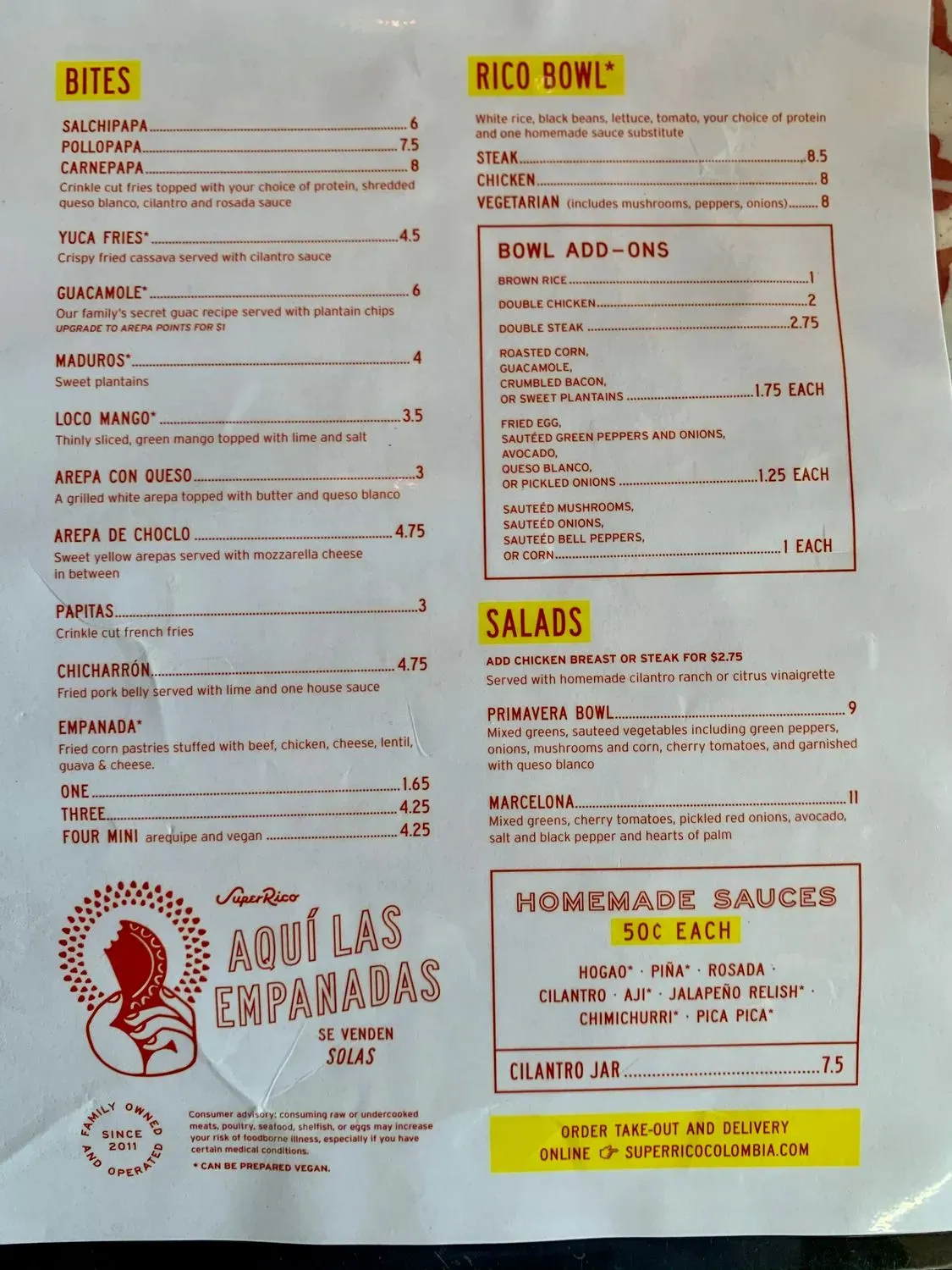 Menu 1