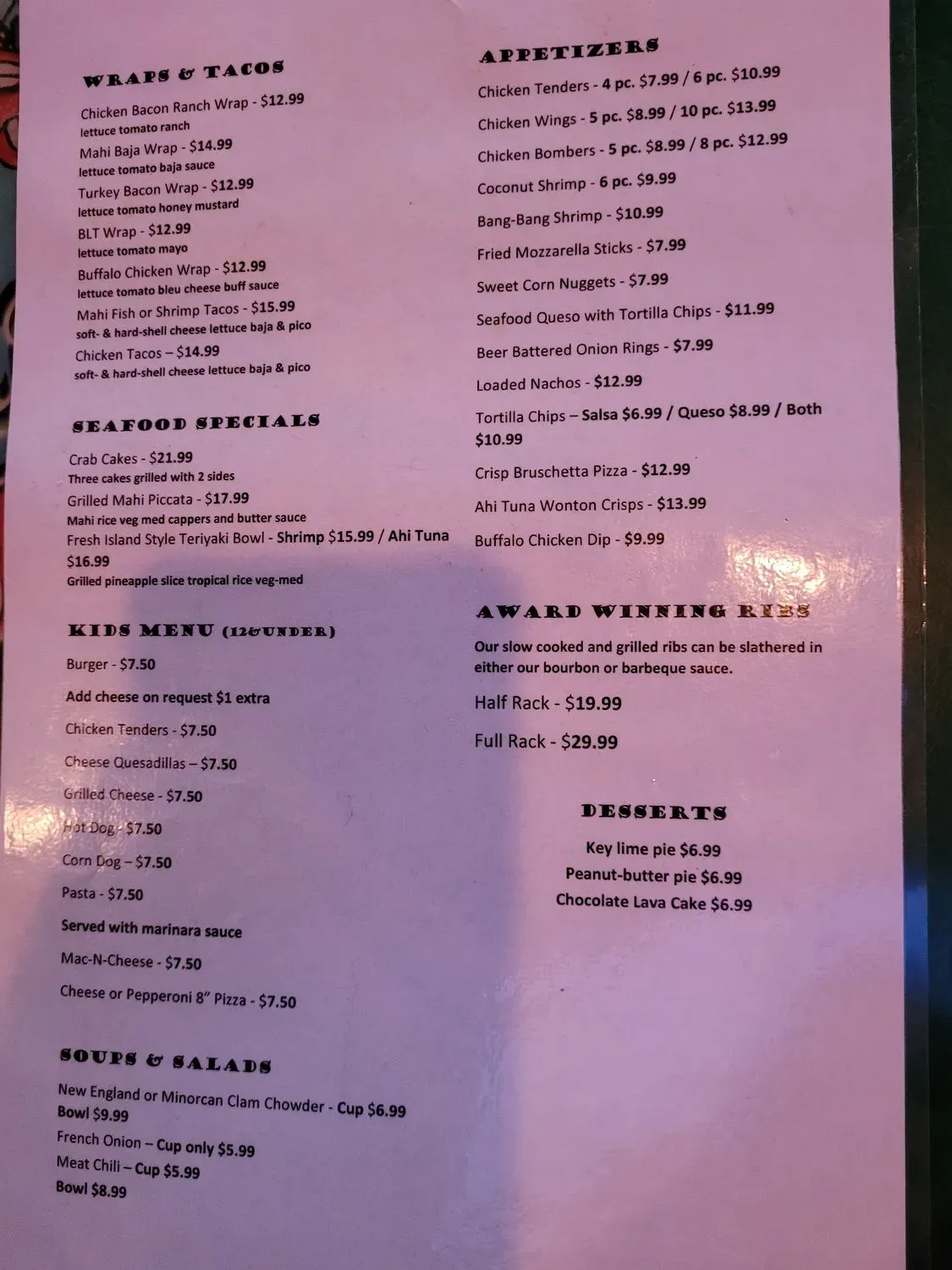 Menu 5