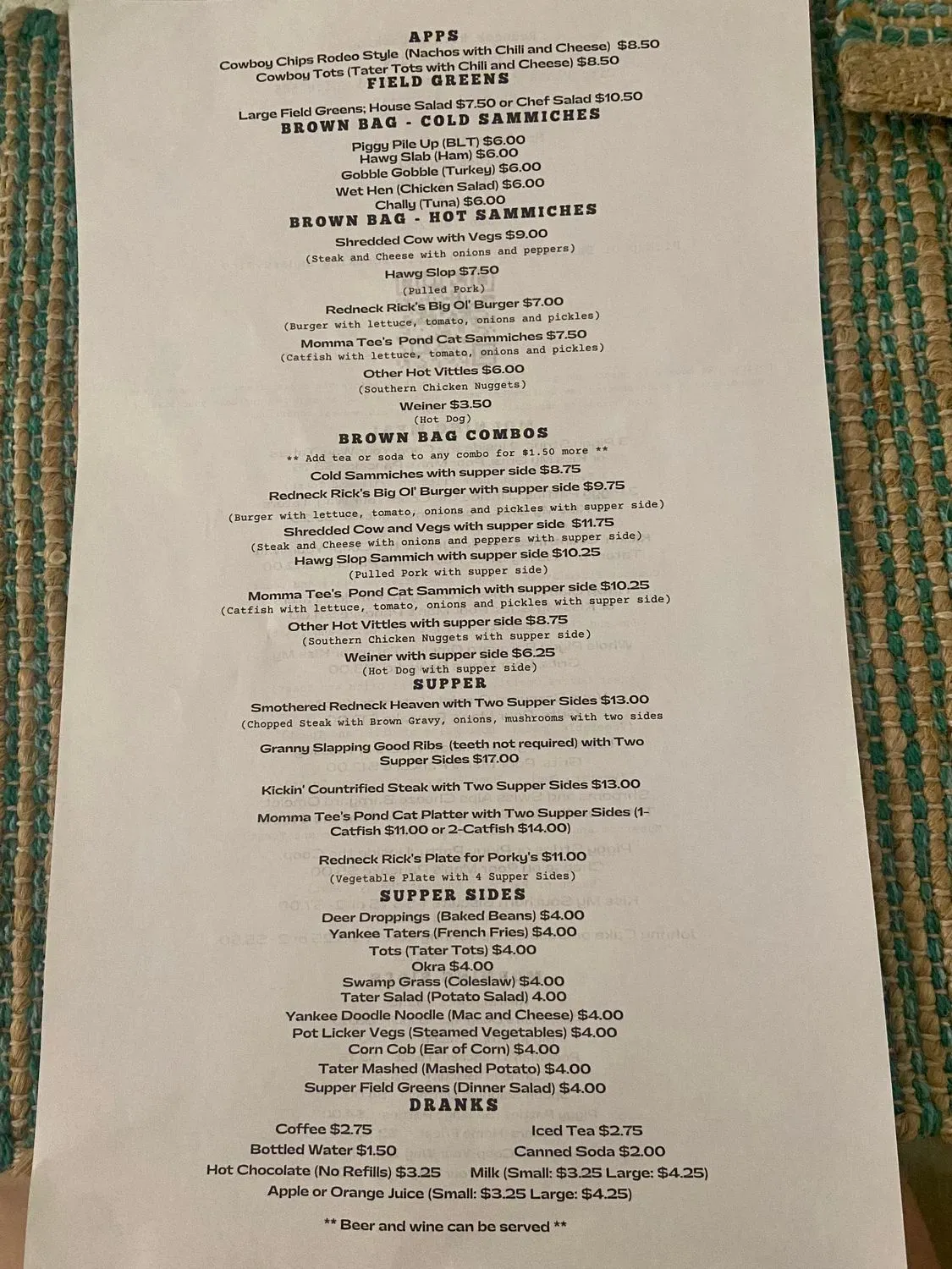 Menu 1