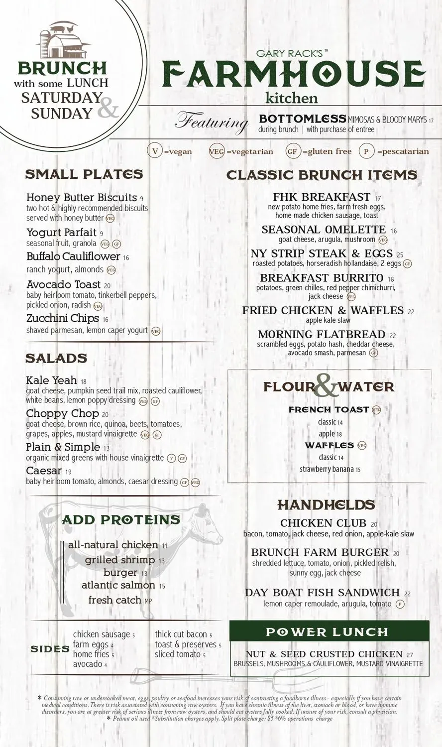 Gary Rack's Farmhouse Kitchen - Boca Raton Menu - Updated November 2025