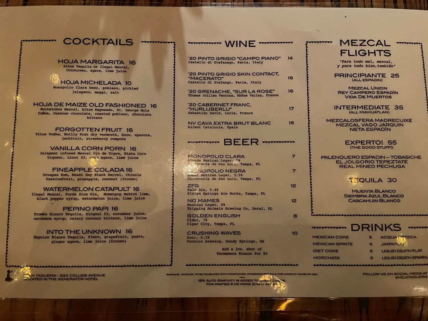 Menu 5