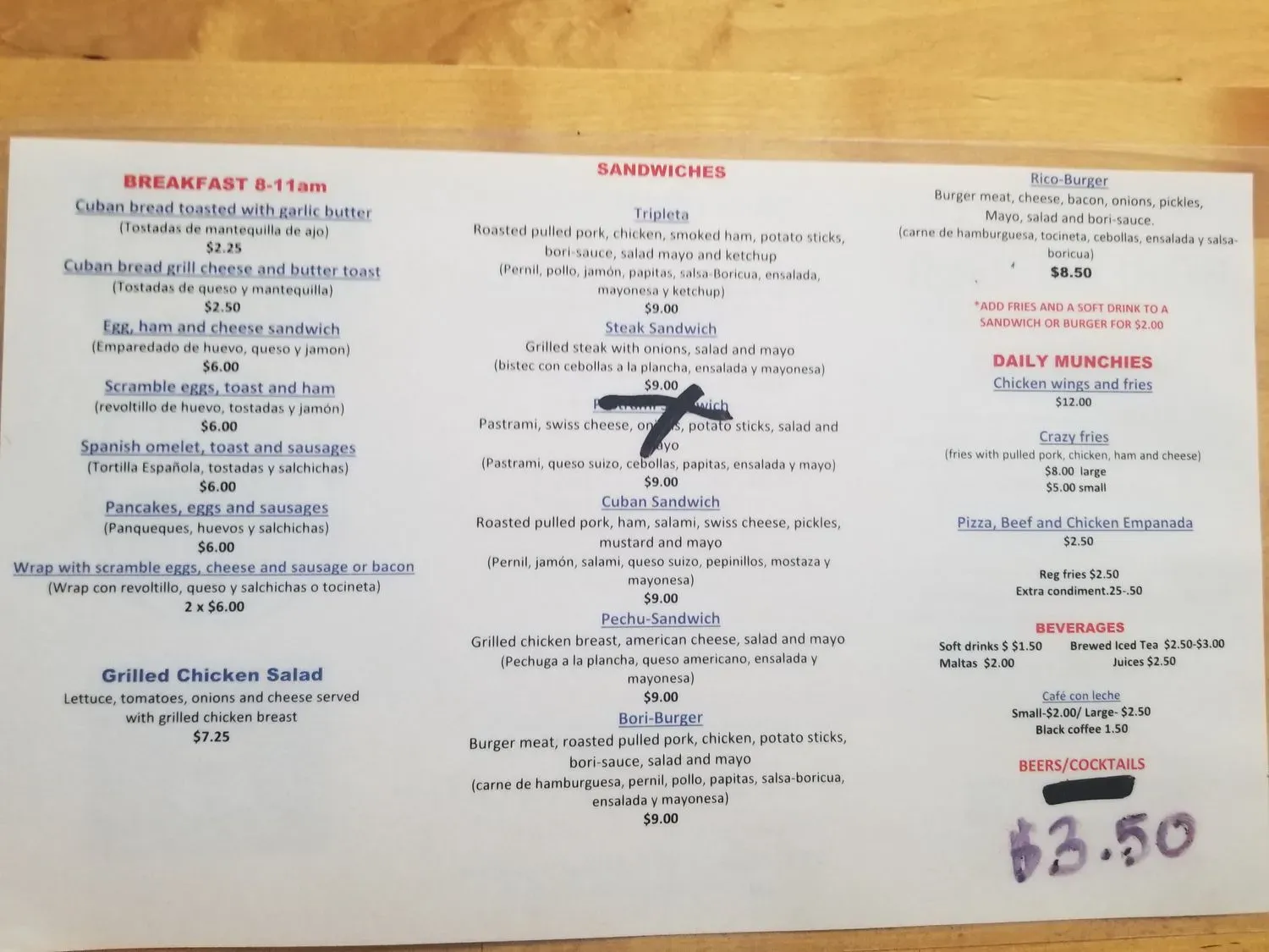 Menu 5