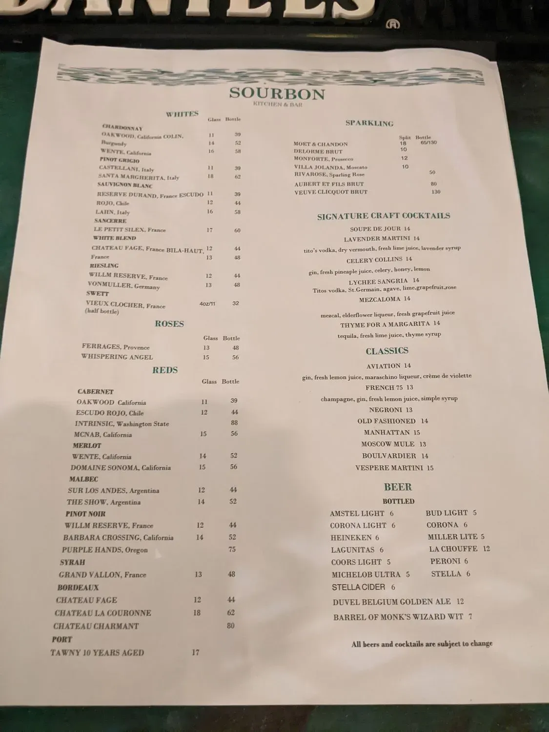 Menu 5