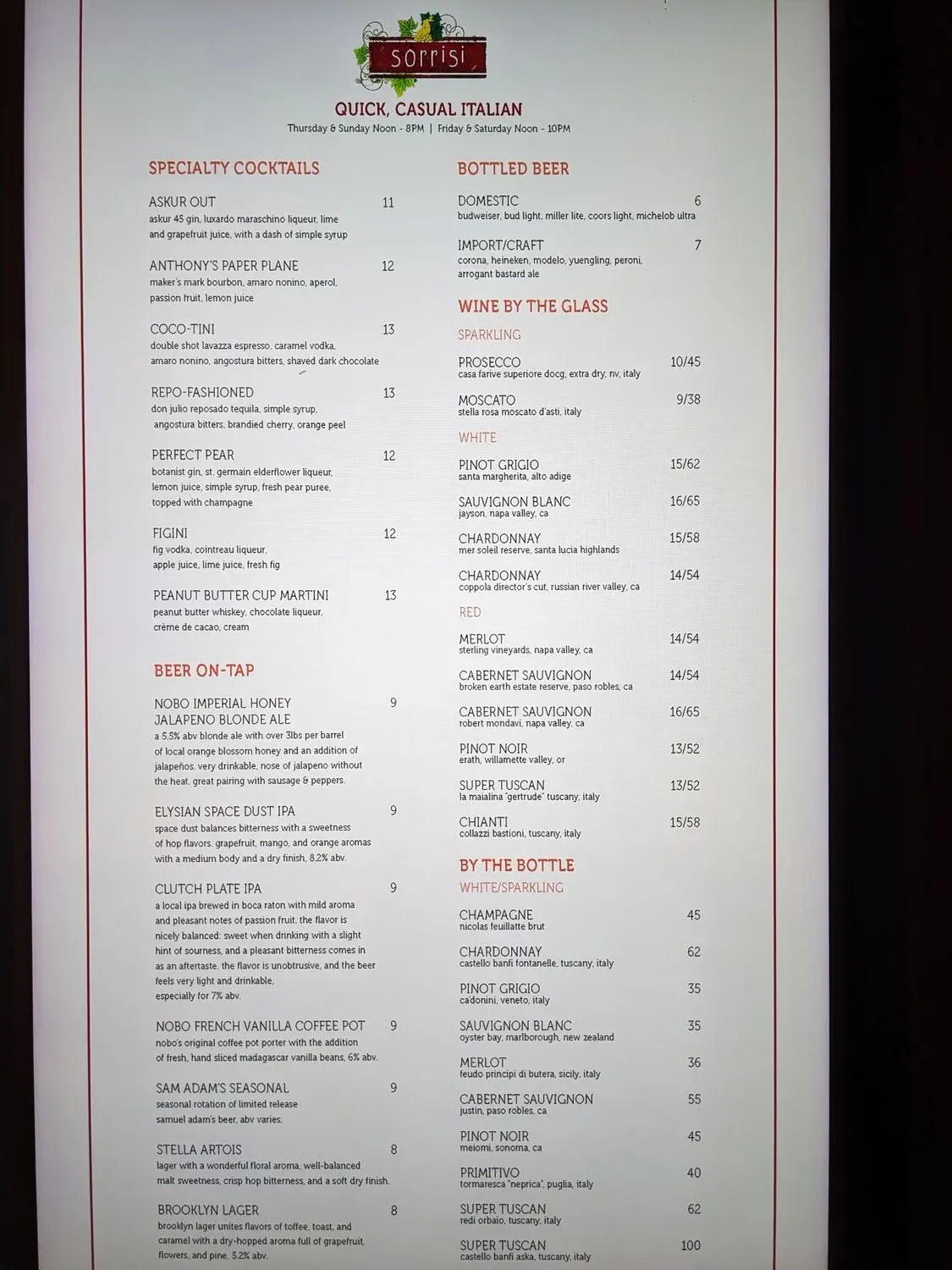 Menu 1