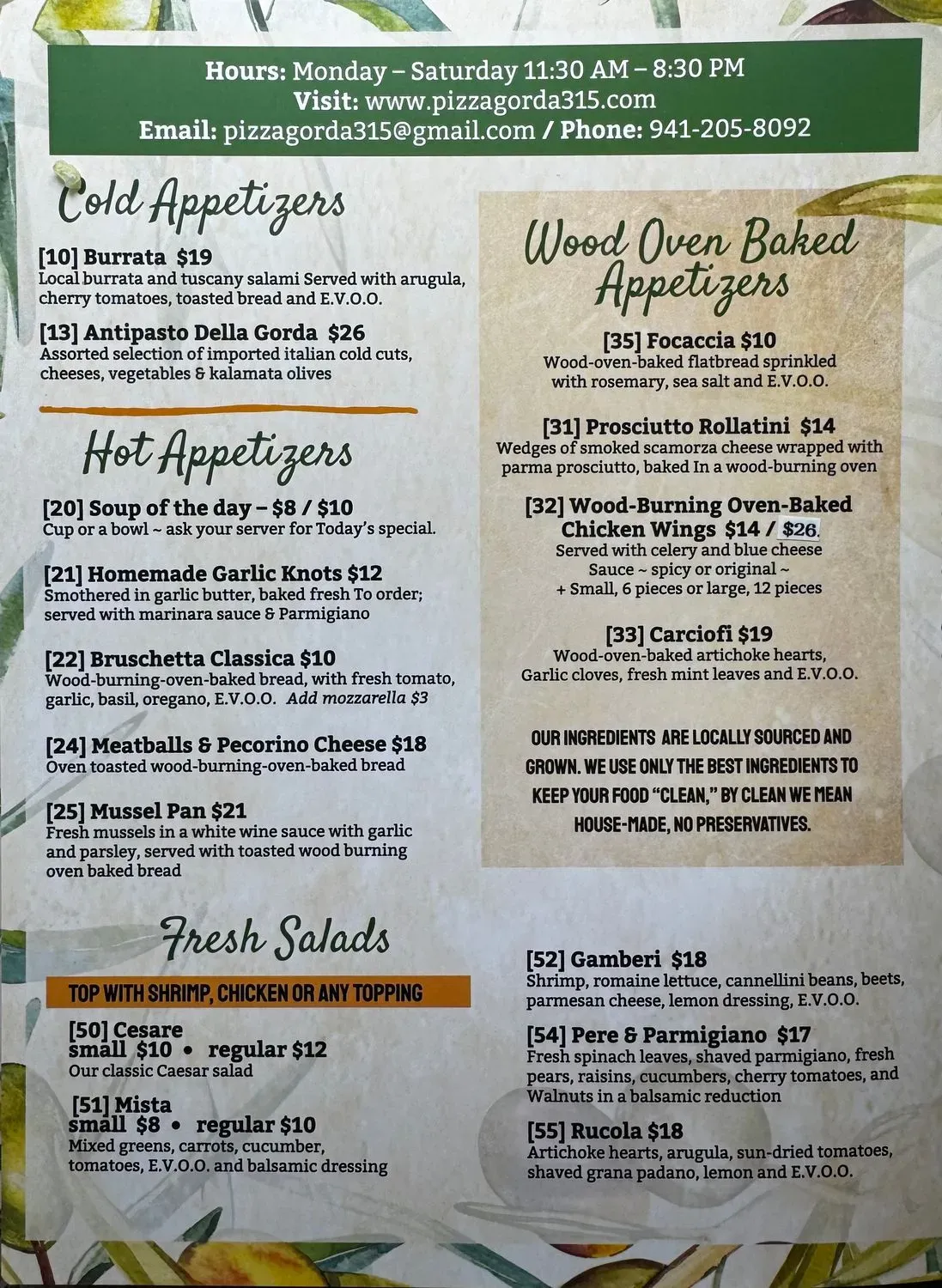 Menu 1