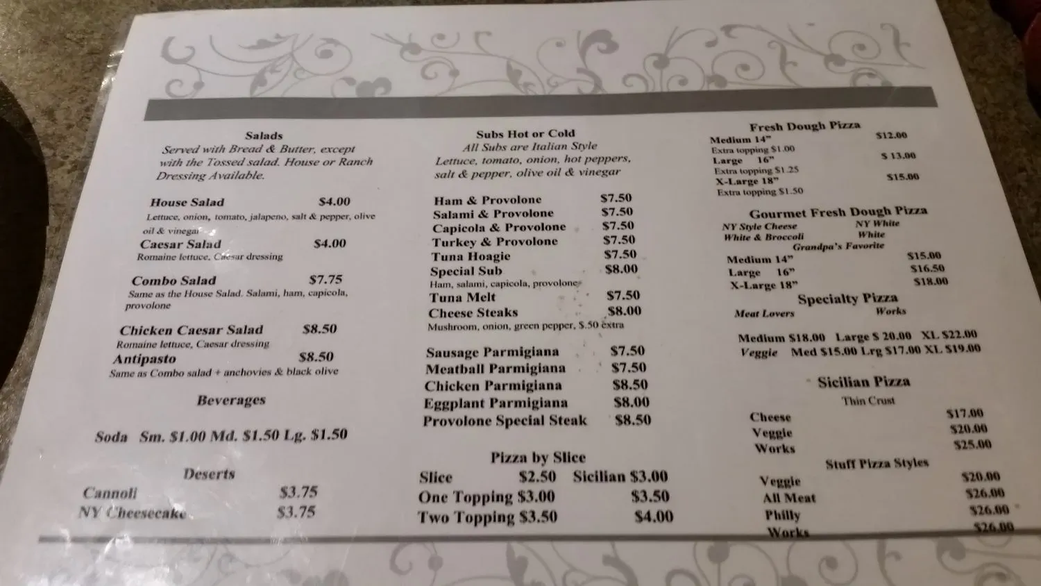 Menu 5