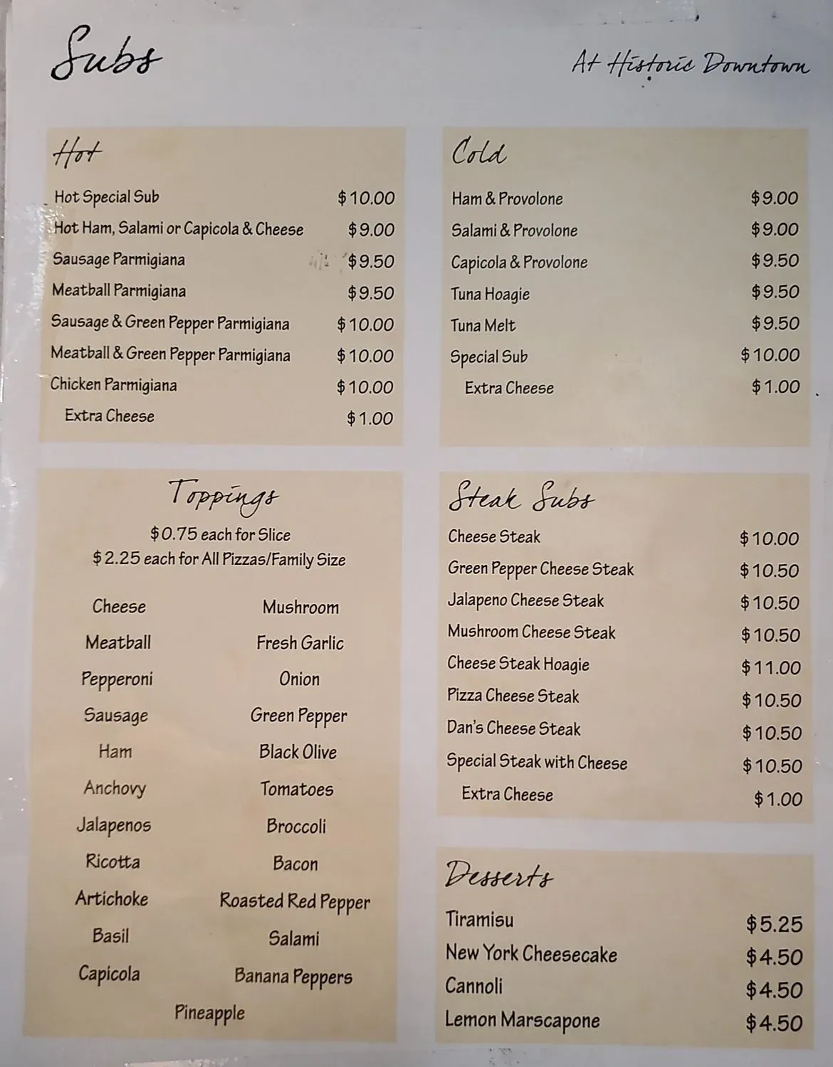 Menu 1