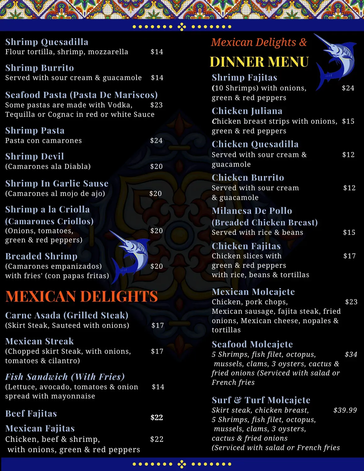 Menu 1