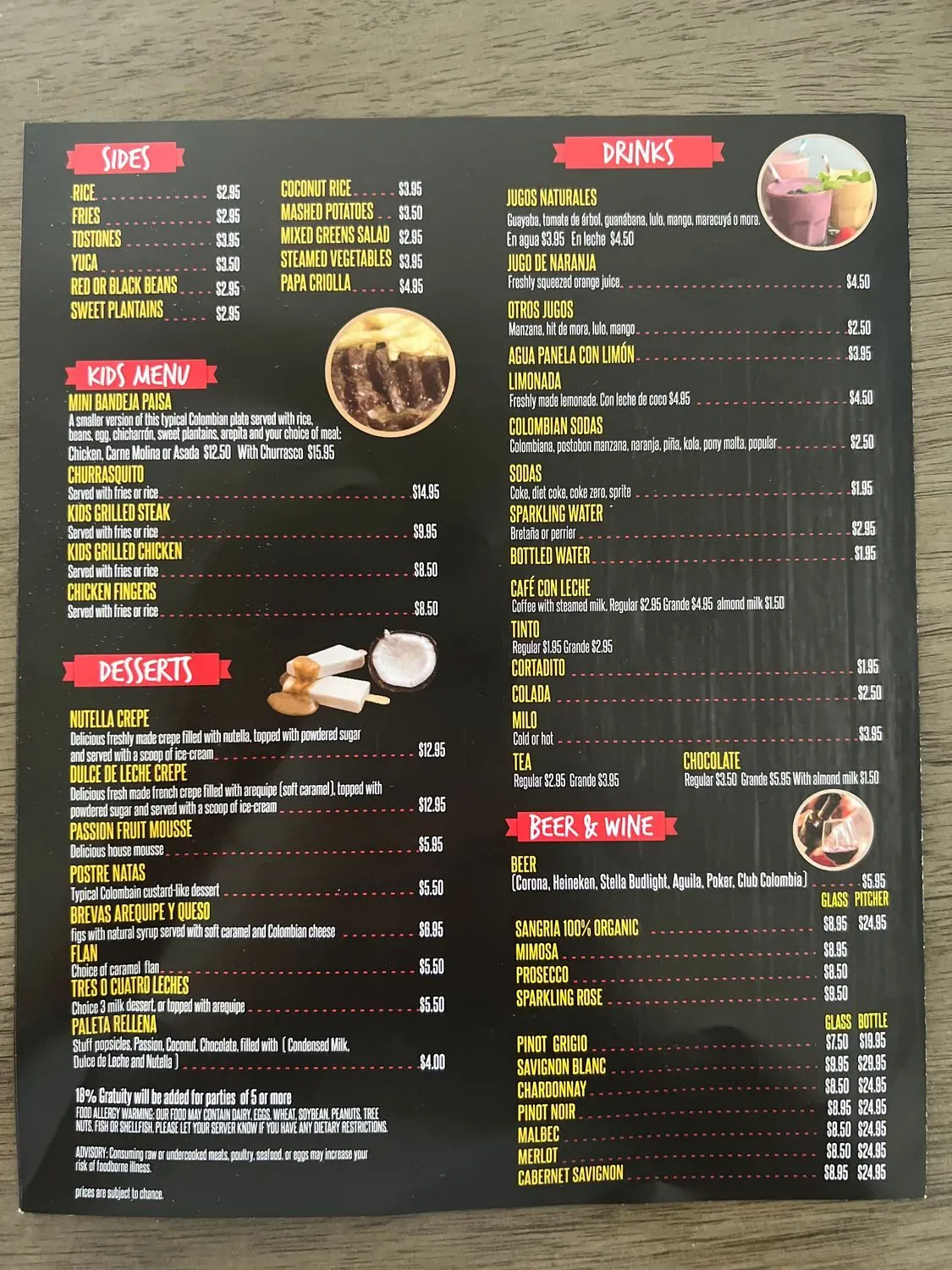 Menu 1