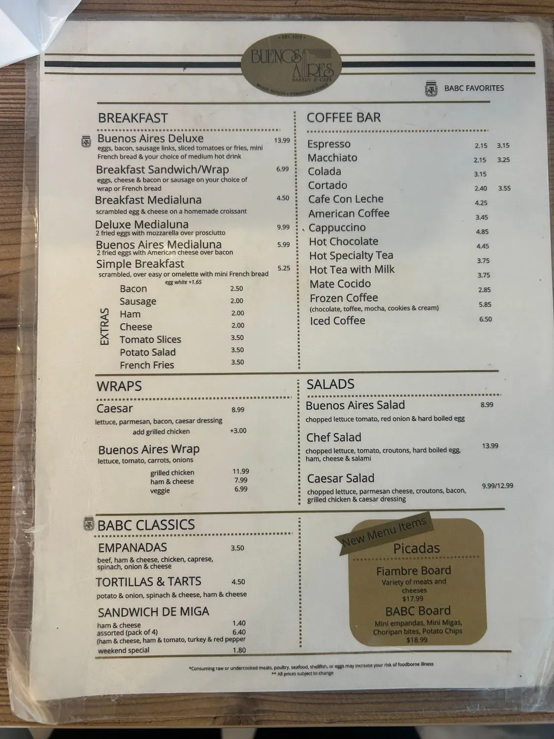 Menu 1