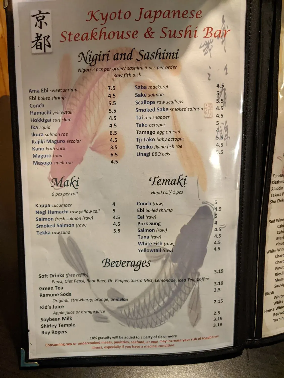 Menu 6