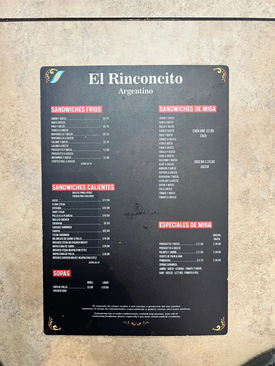 Menu 1