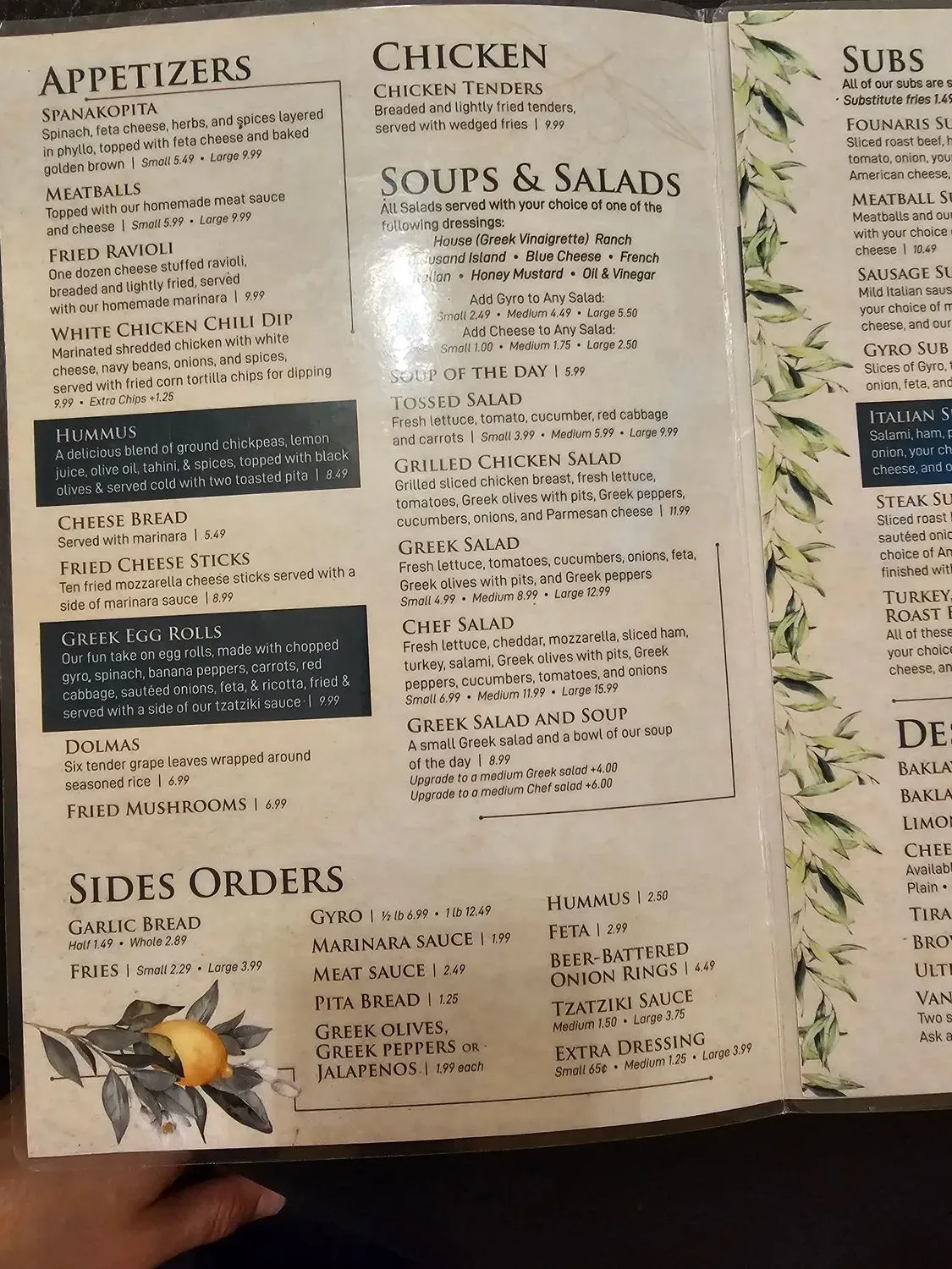 Menu 5