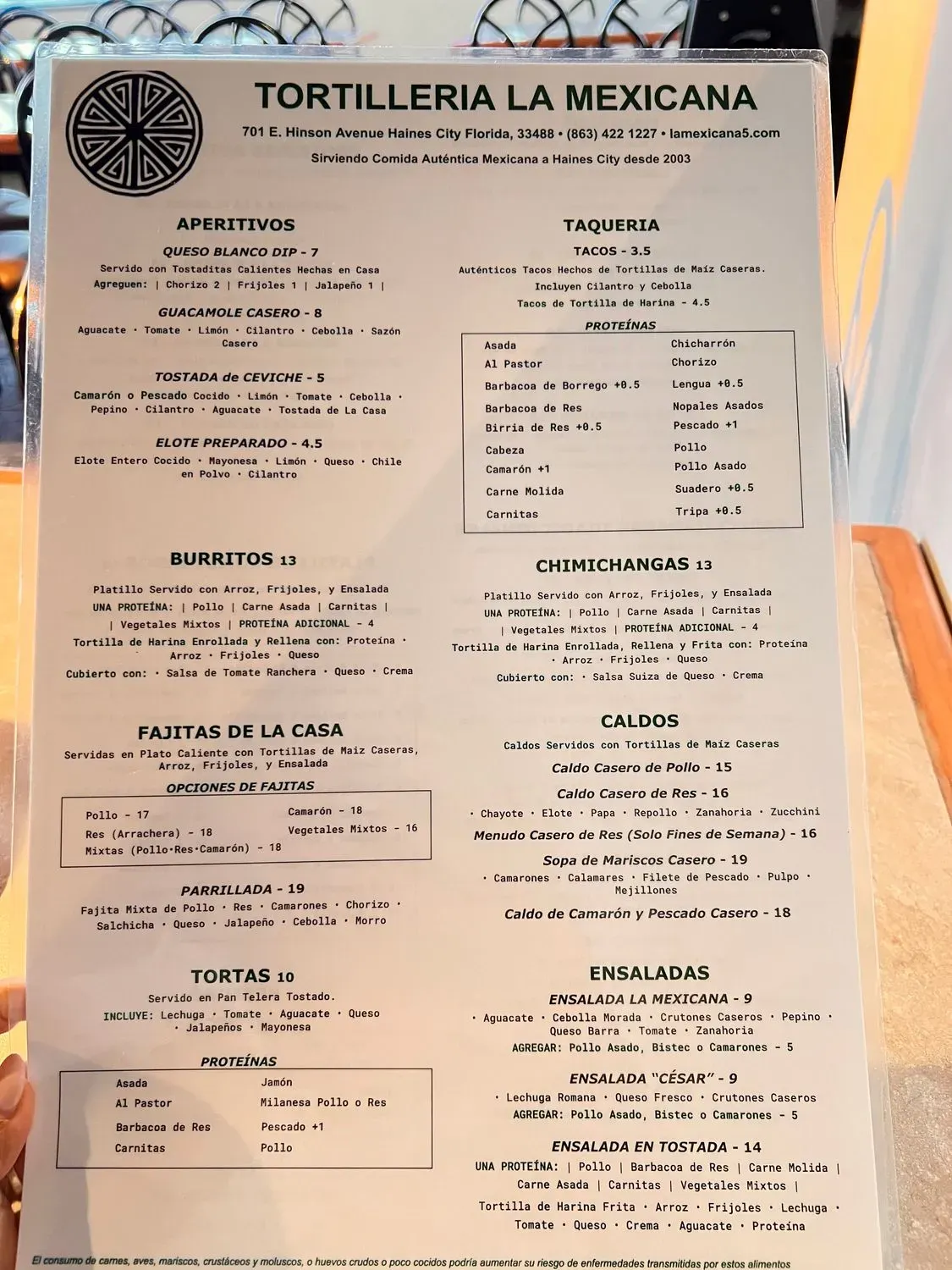 Menu 1