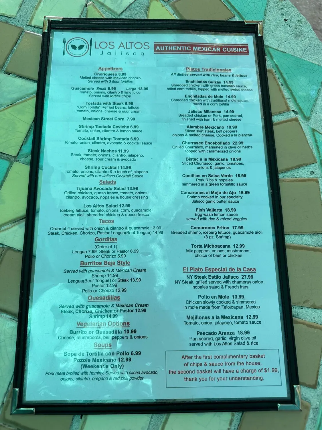 Menu 1