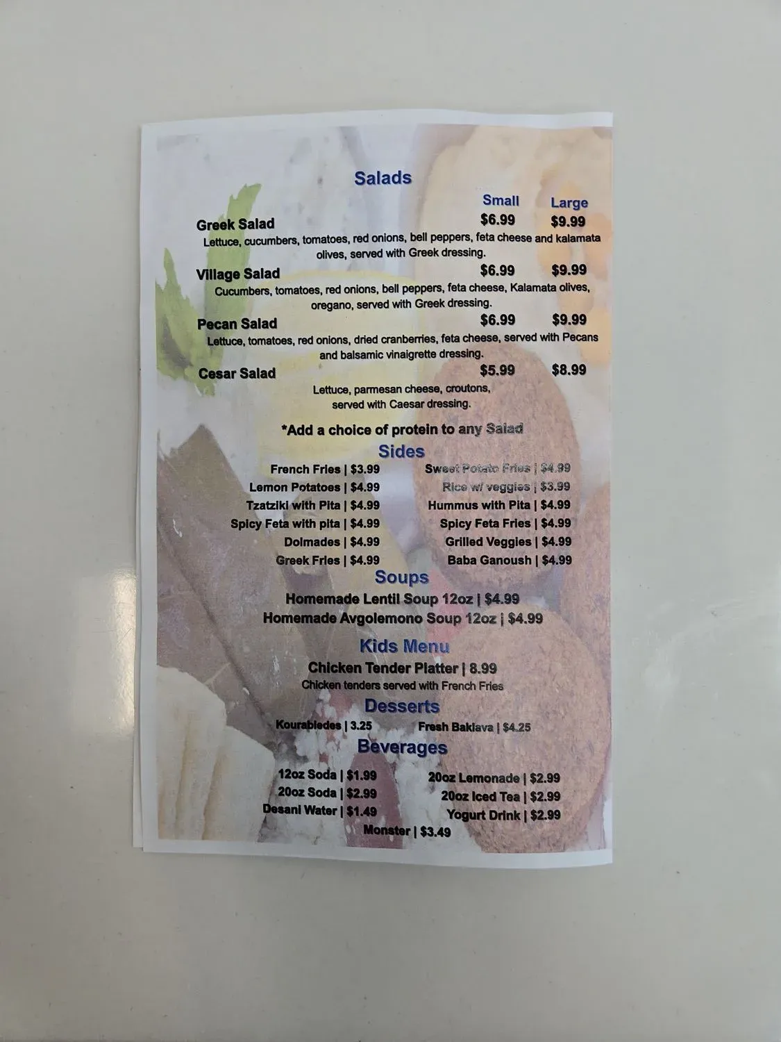 Menu 1