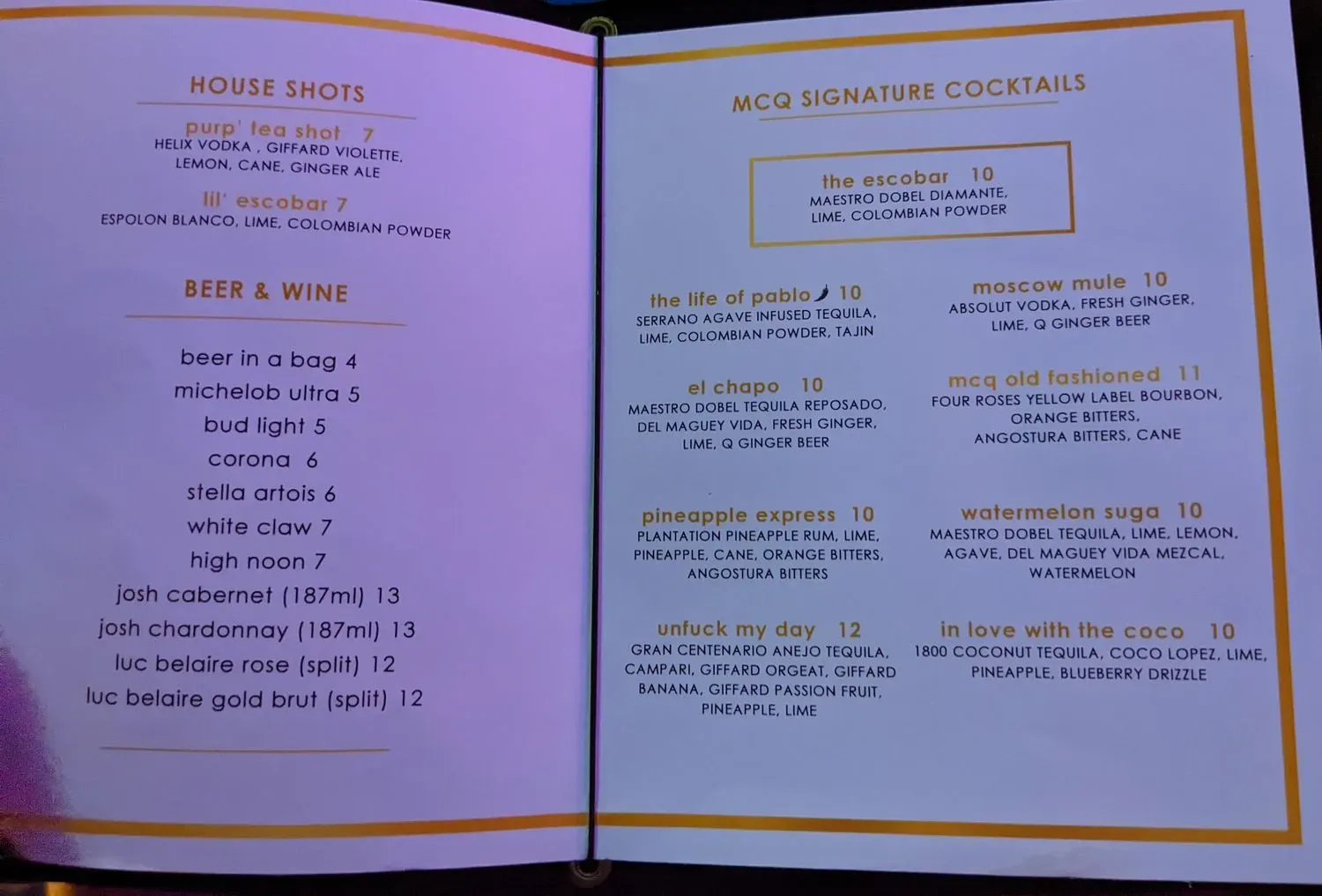 Menu 1