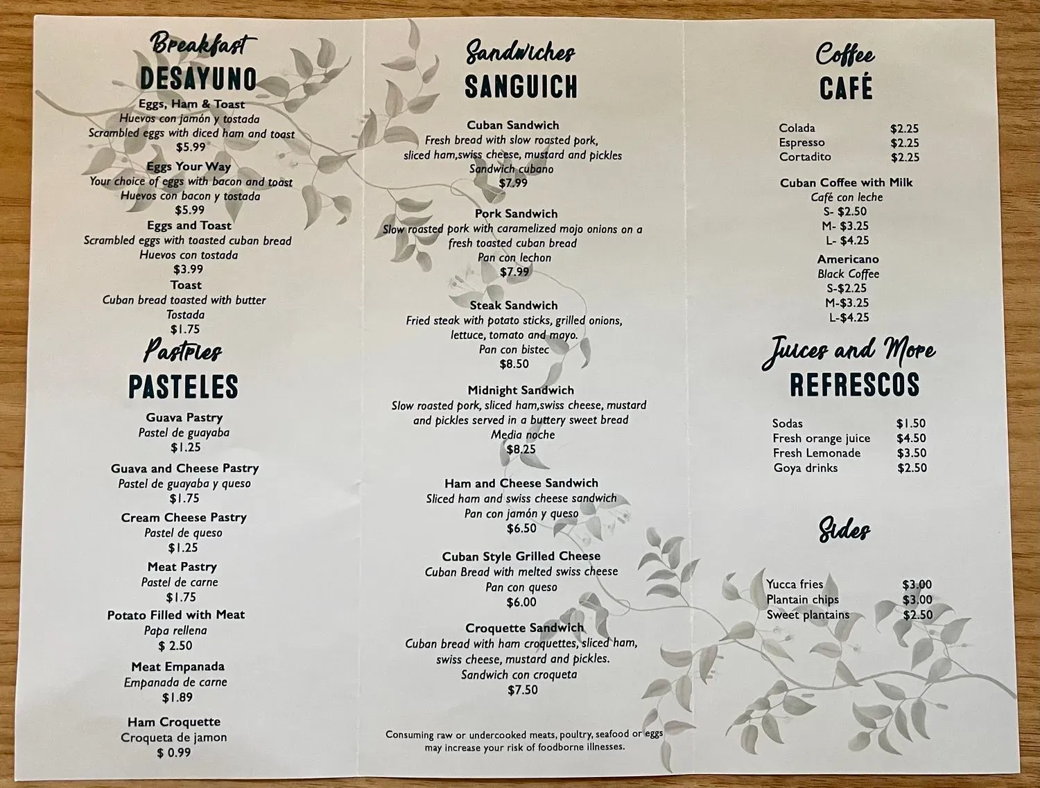 Menu 1