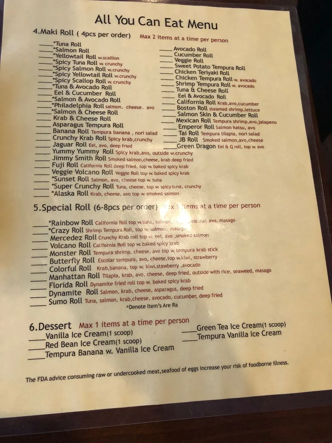 Menu 4