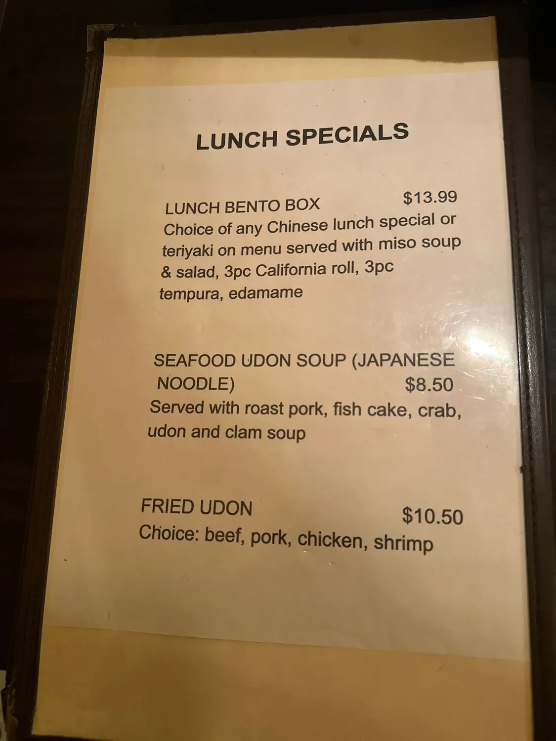 Menu 1