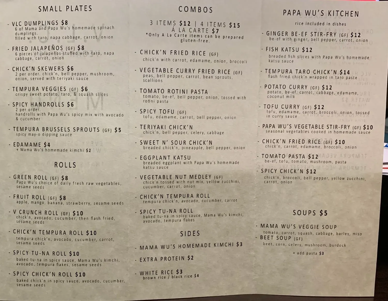 Menu 1