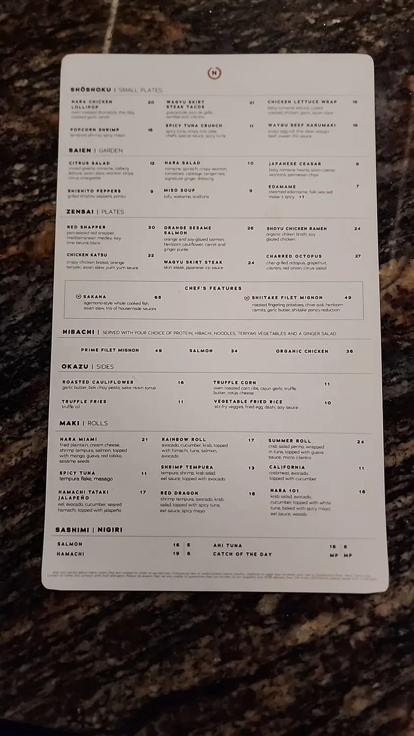 Menu 1