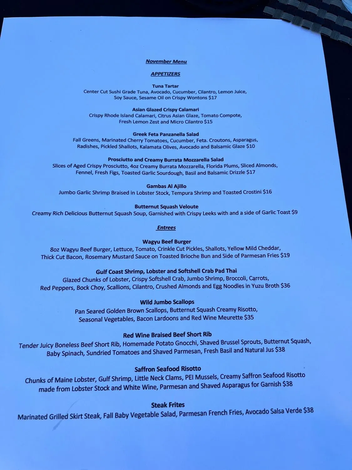 Menu 1