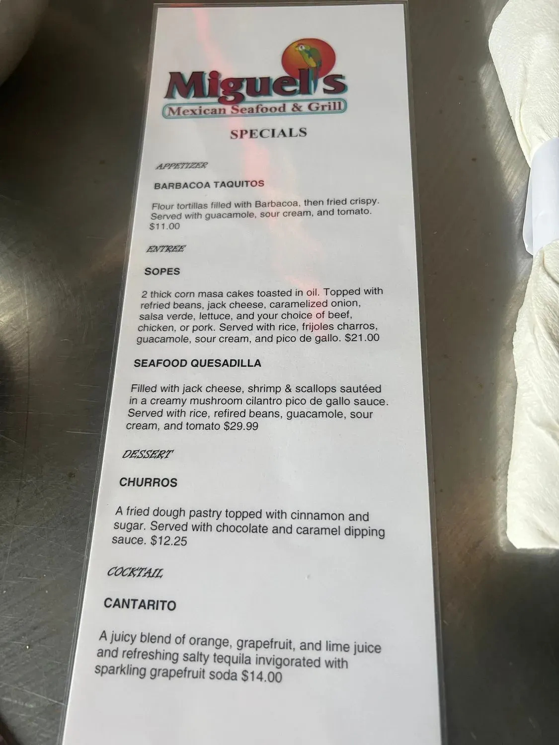 Menu 5