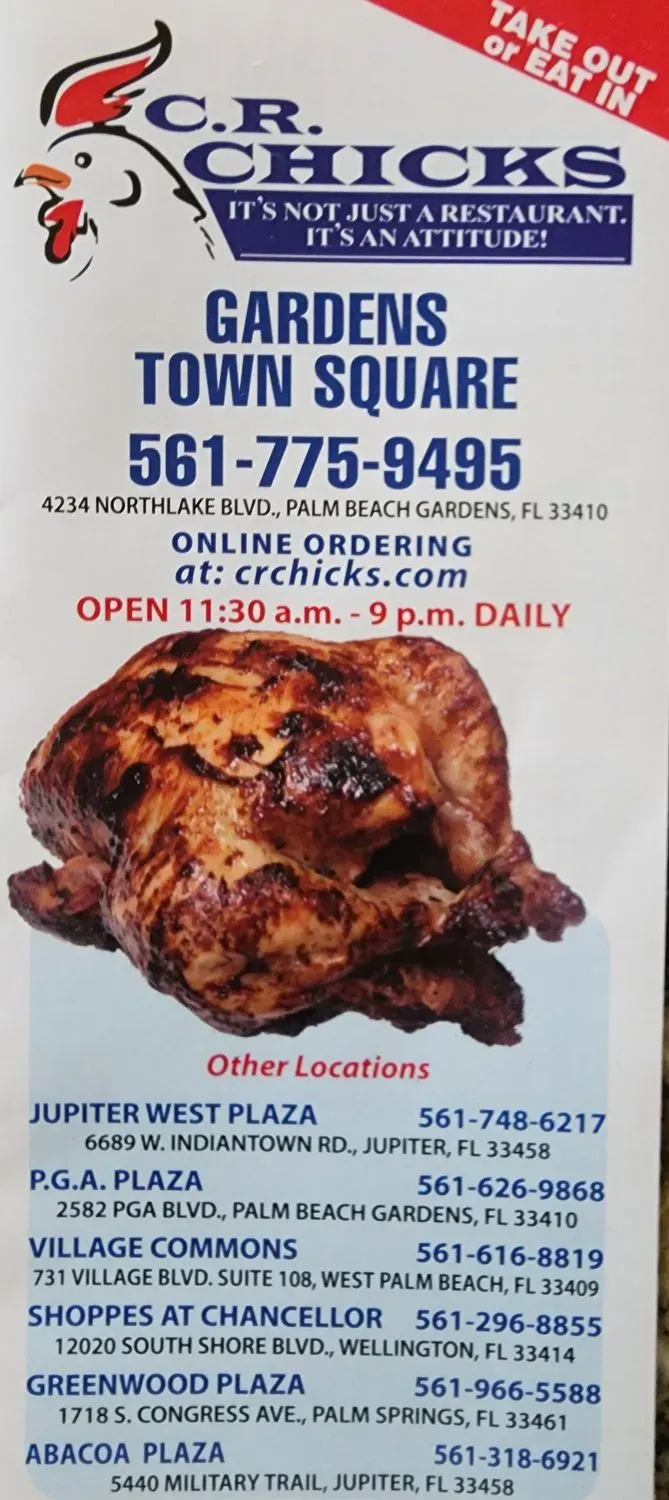 C.R. Chicks (Northlake Blvd.) Menu - Updated November 2025