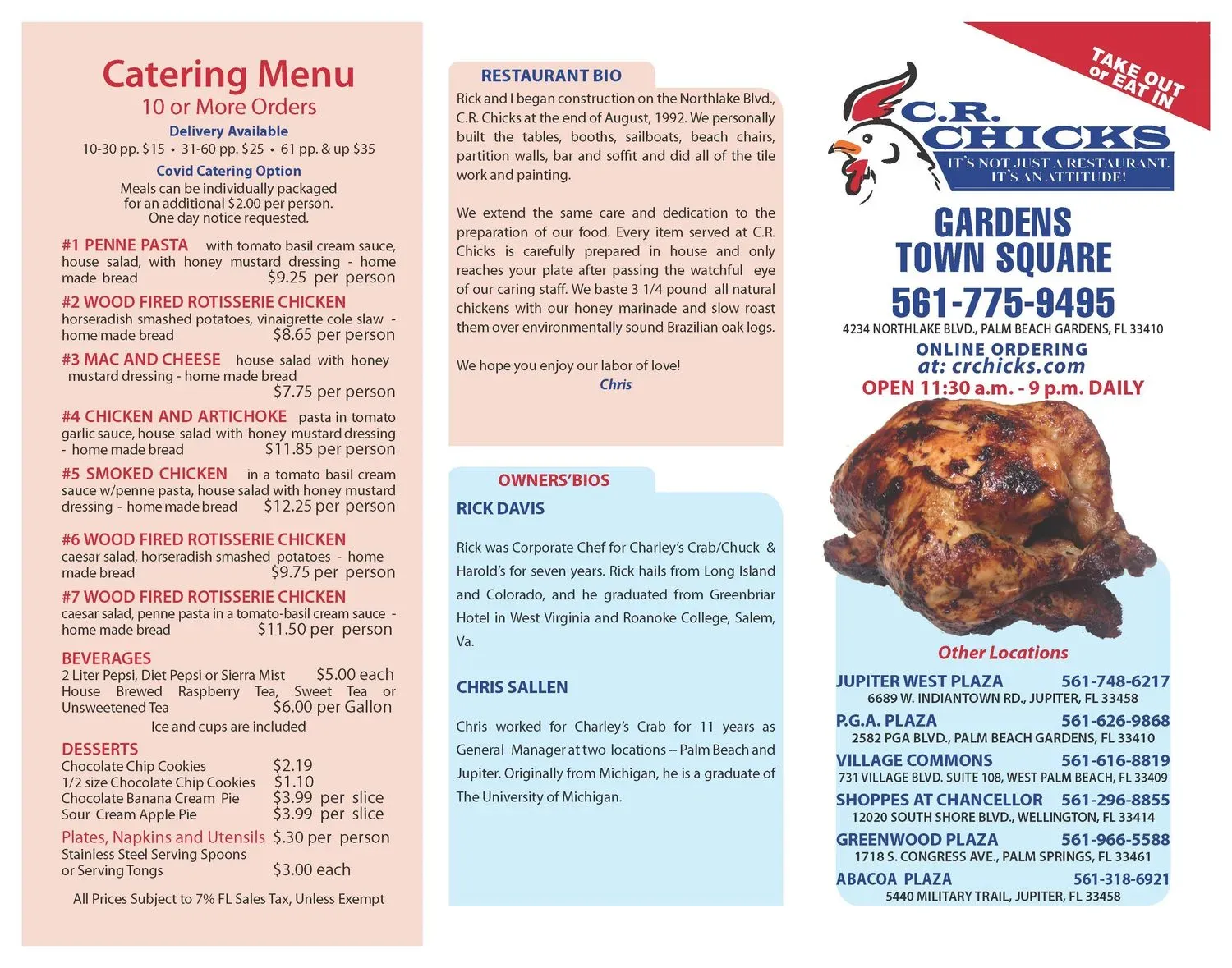 C.R. Chicks (Northlake Blvd.) Menu - Updated November 2025