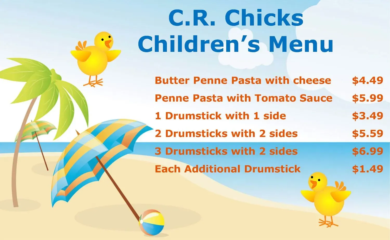 C.R. Chicks (Northlake Blvd.) Menu - Updated November 2025