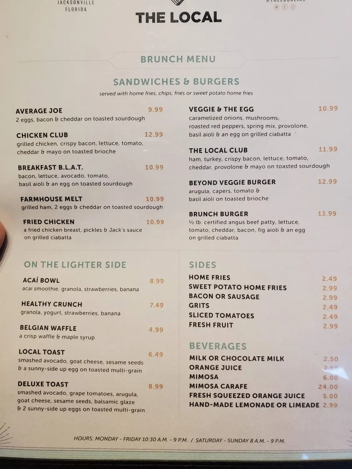 The Local Menu - Updated November 2025