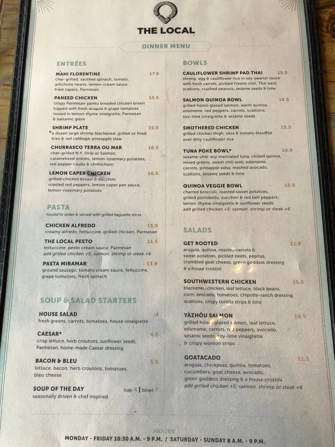 The Local Menu - Updated November 2025