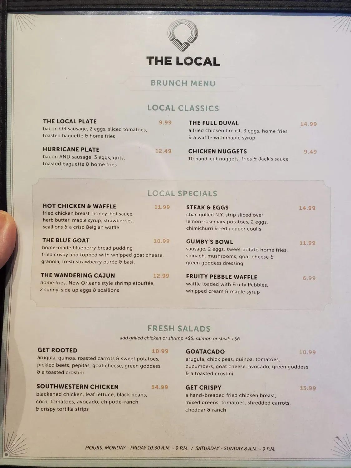 The Local Menu - Updated November 2025