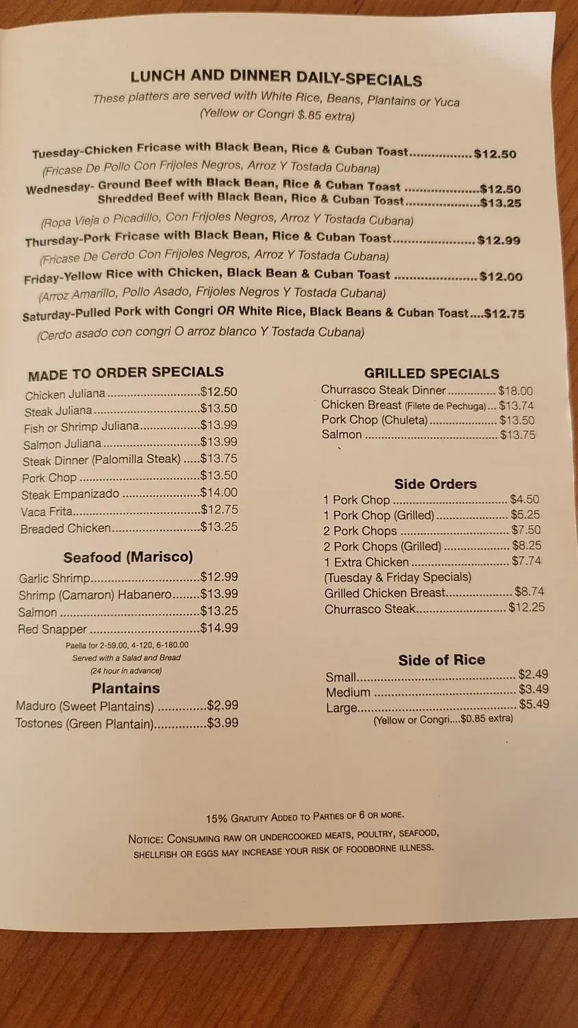 Menu 6